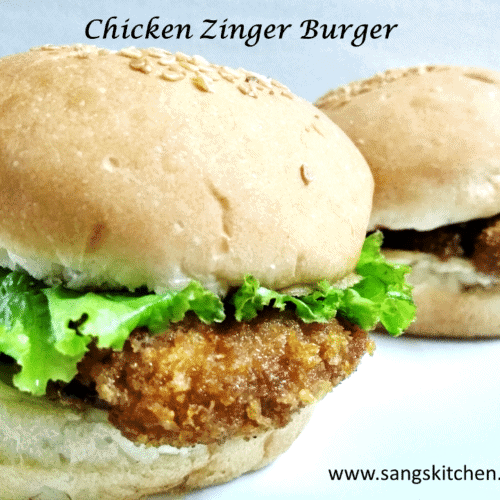 Chicken zinger burger |How to do KFC style chicken zinger burger at home