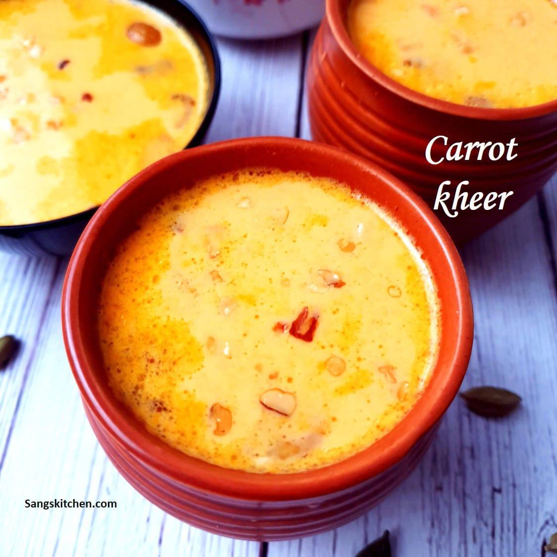 Carrot kheer | Carrot payasam | Gajar ka kheer | sangskitchen