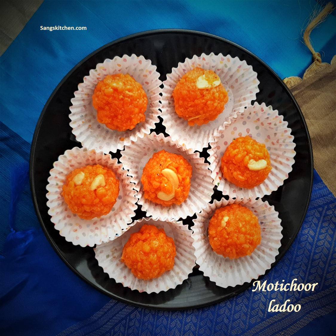 Motichoor Ladoo | Motichur Laddu Recipe | Sangskitchen