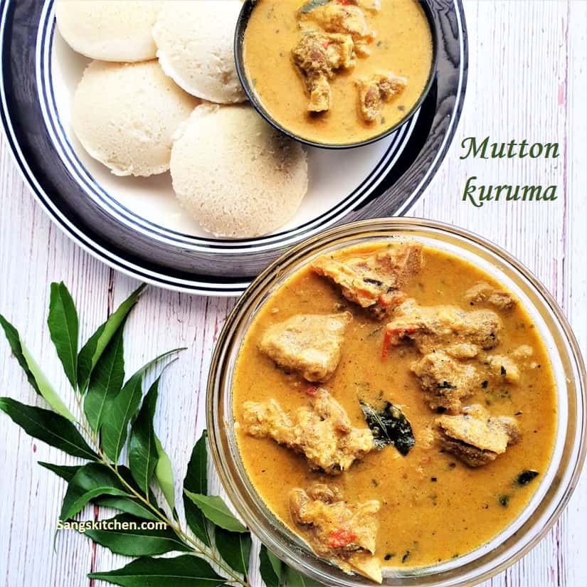 Mutton kuruma | South Indian style Mutton kurma for idli, dosa