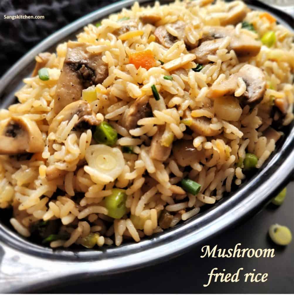 mushroom-fried-rice-indo-chinese-fried-mushroom-rice-sangskitchen